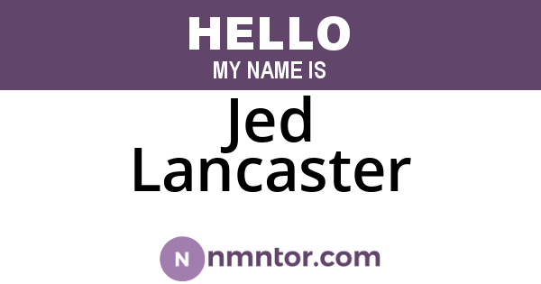 Jed Lancaster
