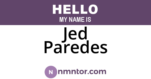 Jed Paredes