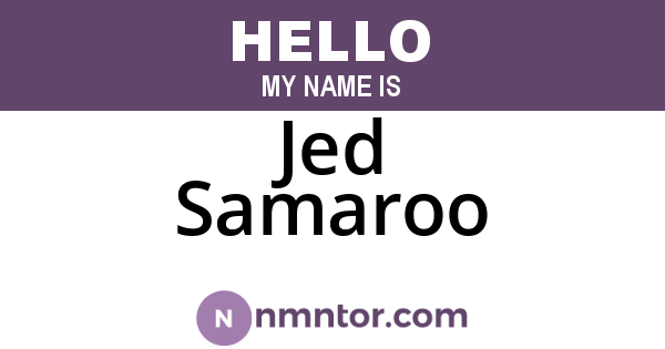 Jed Samaroo