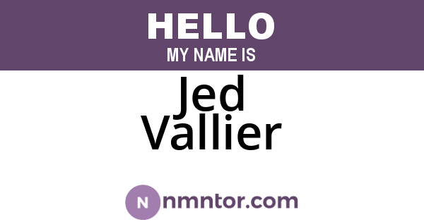 Jed Vallier
