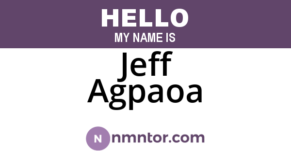 Jeff Agpaoa