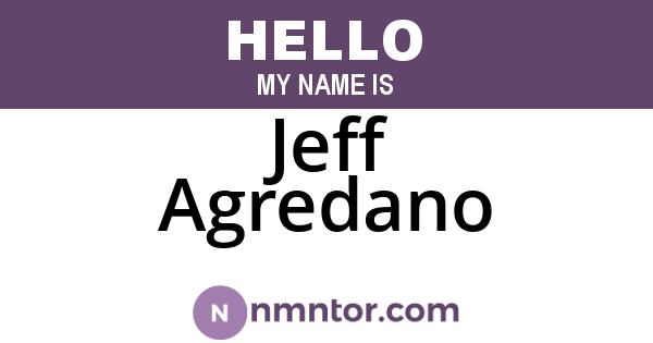 Jeff Agredano