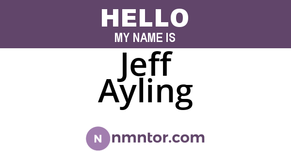 Jeff Ayling