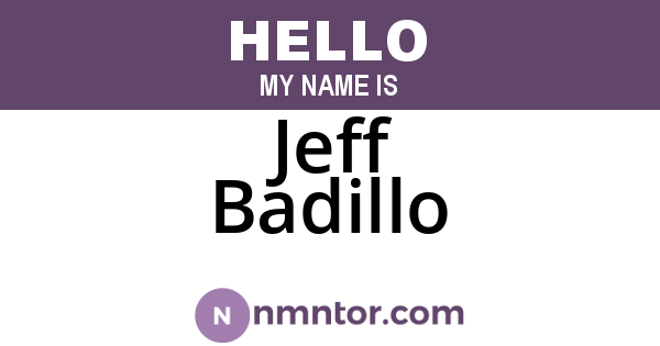 Jeff Badillo