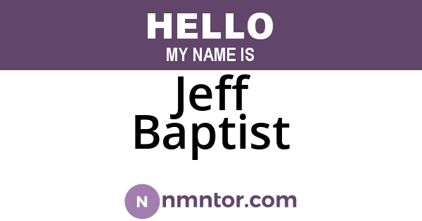 Jeff Baptist