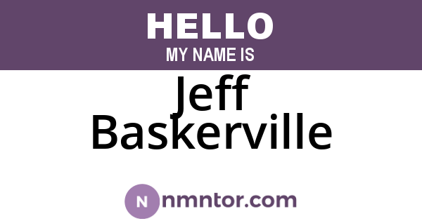 Jeff Baskerville
