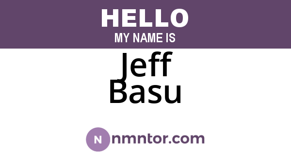 Jeff Basu