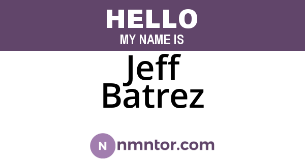 Jeff Batrez