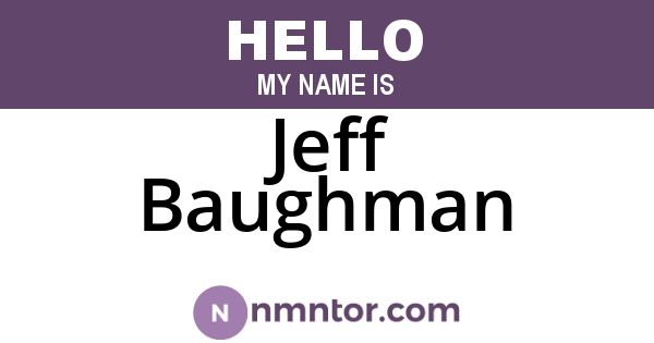 Jeff Baughman