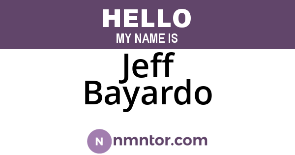 Jeff Bayardo