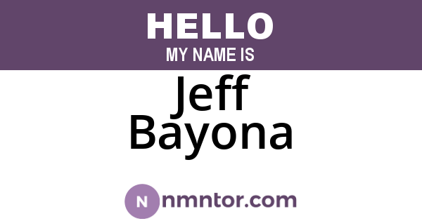 Jeff Bayona