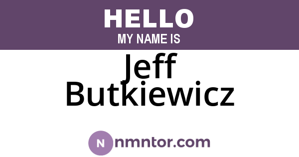 Jeff Butkiewicz