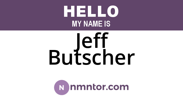 Jeff Butscher