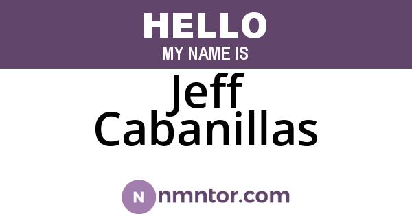 Jeff Cabanillas