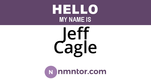 Jeff Cagle
