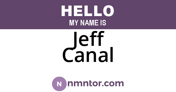 Jeff Canal