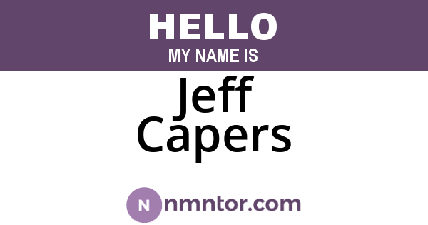 Jeff Capers