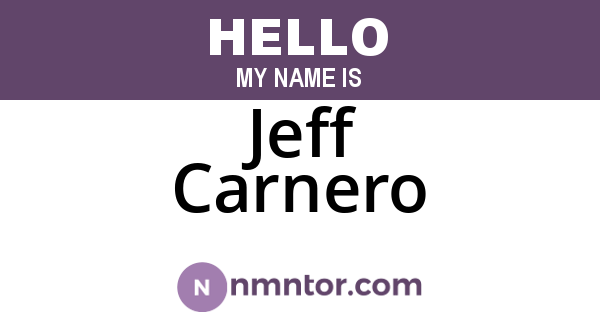 Jeff Carnero