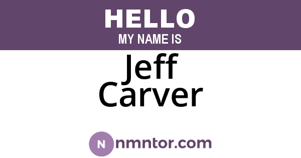 Jeff Carver