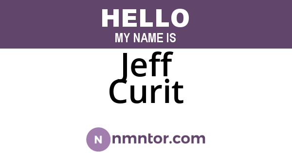 Jeff Curit