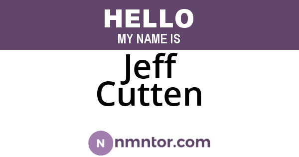 Jeff Cutten