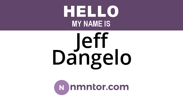 Jeff Dangelo