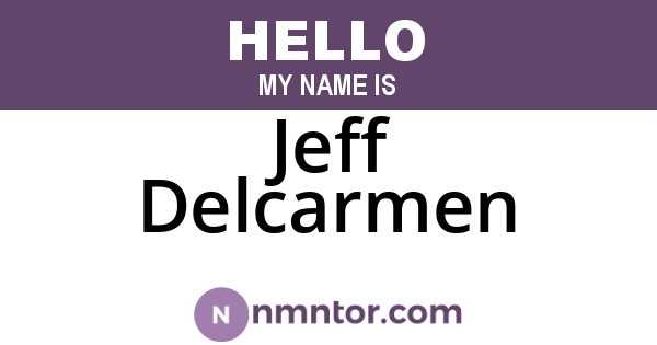 Jeff Delcarmen