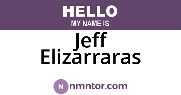 Jeff Elizarraras