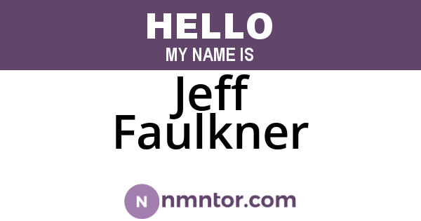 Jeff Faulkner