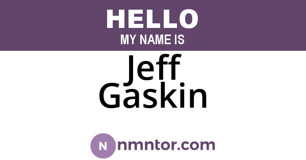 Jeff Gaskin