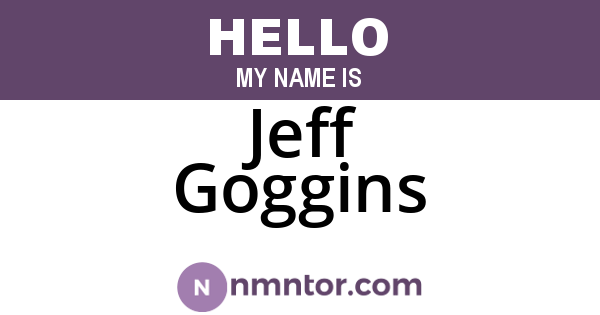 Jeff Goggins