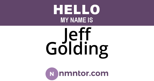 Jeff Golding