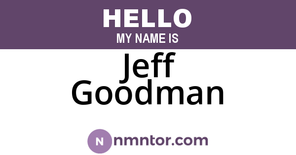 Jeff Goodman