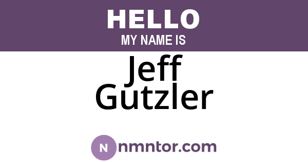 Jeff Gutzler