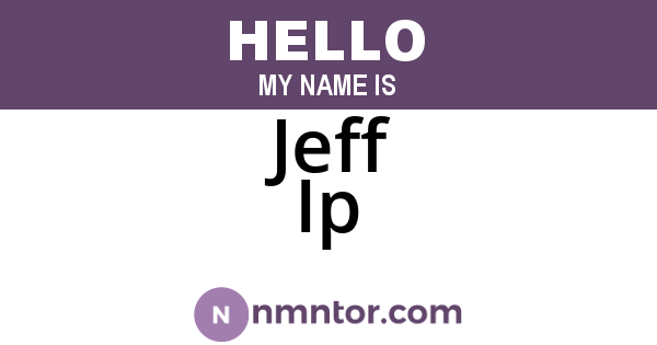 Jeff Ip