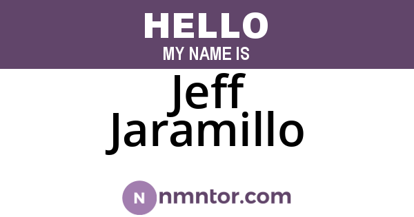 Jeff Jaramillo