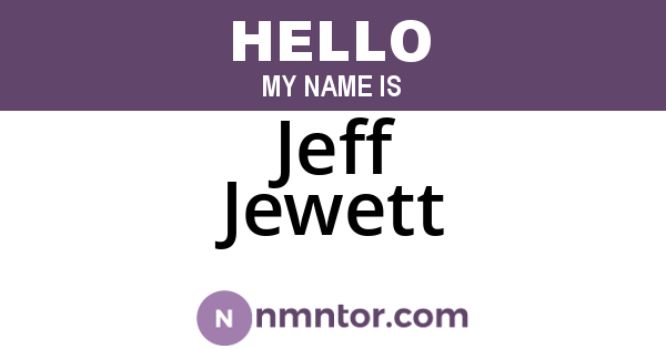 Jeff Jewett