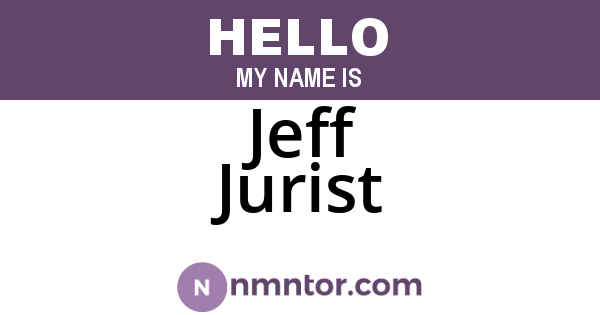 Jeff Jurist