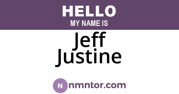 Jeff Justine
