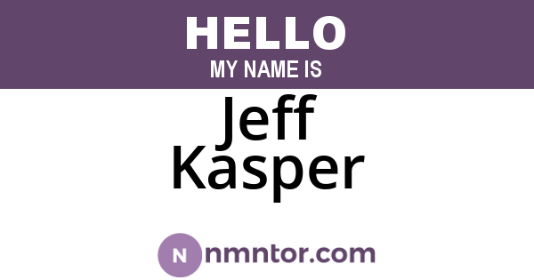 Jeff Kasper
