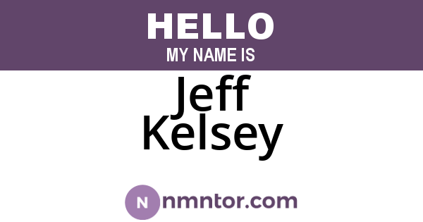 Jeff Kelsey