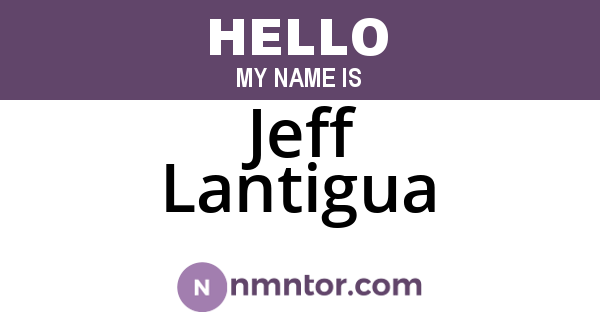 Jeff Lantigua