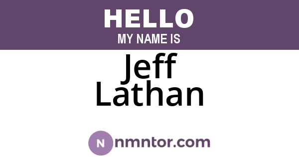 Jeff Lathan