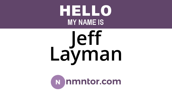 Jeff Layman