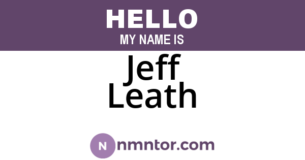 Jeff Leath