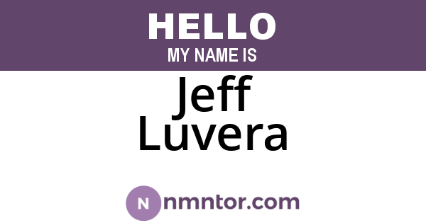 Jeff Luvera