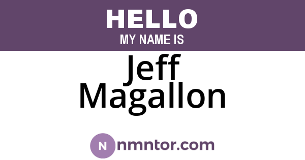 Jeff Magallon
