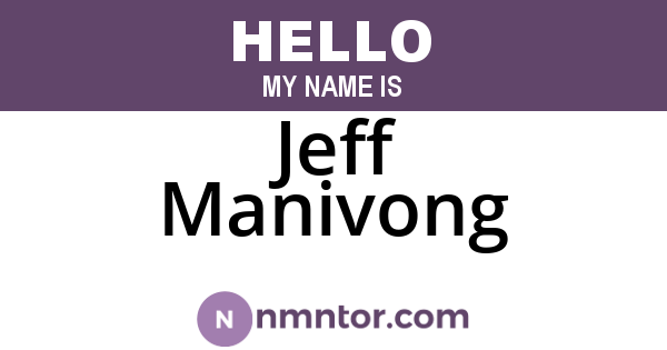 Jeff Manivong