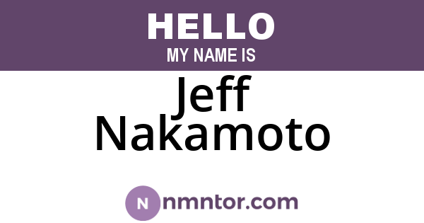 Jeff Nakamoto