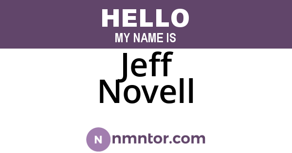 Jeff Novell